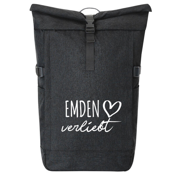 Kurierrucksack Emden verliebt 30-44 Liter Black Melange