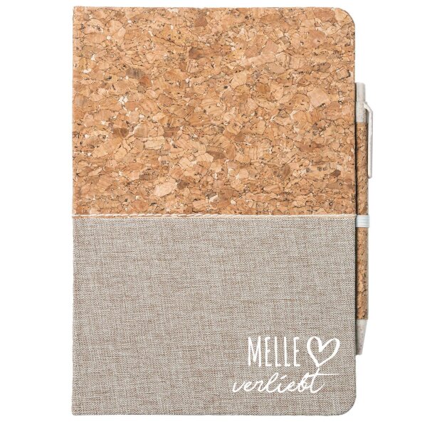 Notizbuch A5 Melle verliebt 80 Blatt inkl. Kugelschreiber