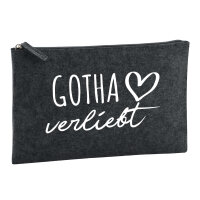 Kulturbeutel Gotha verliebt 1 Liter Filz Charcoal...