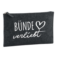 Kulturbeutel Bünde verliebt 1 Liter Filz Charcoal...