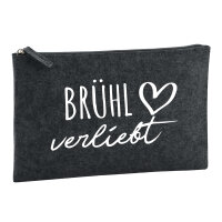 Kulturbeutel Brühl verliebt 1 Liter Filz Charcoal...