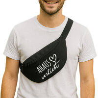 Bauchtasche Ahaus verliebt 2,5 Liter Black Crossbody Bag