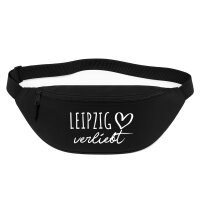 Bauchtasche Leipzig verliebt 2,5 Liter Black
