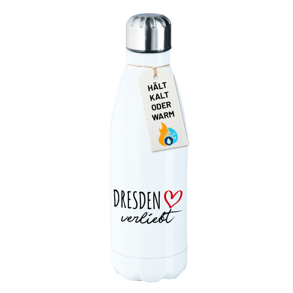 Edelstahl-Trinkflasche Dresden verliebt 500ml Wasserflasche