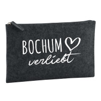 Kulturbeutel Bochum verliebt 1 Liter Filz Charcoal...