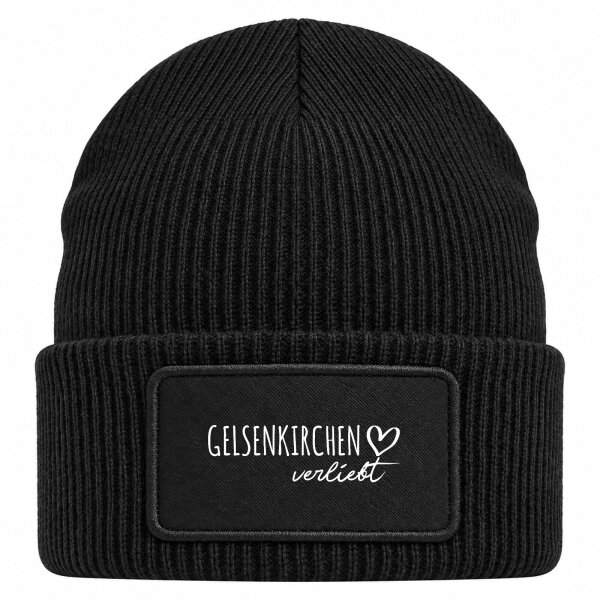 Beanie mit Patch Gelsenkirchen verliebt Black