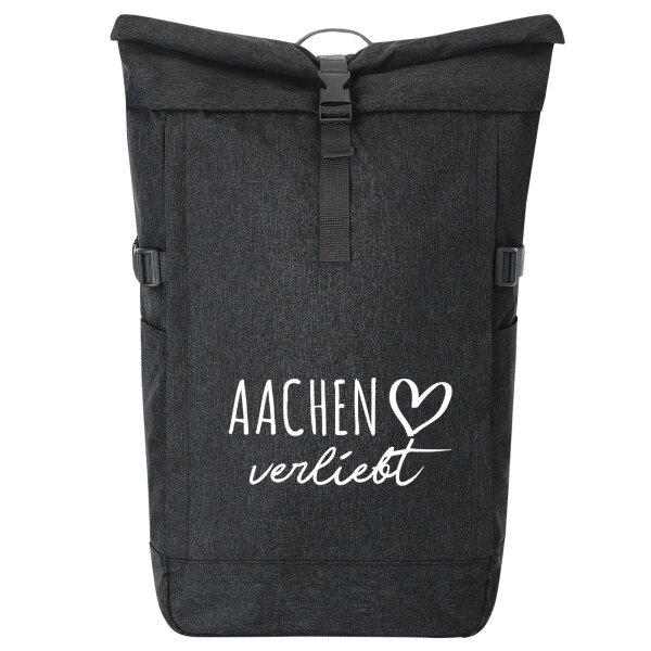 Kurierrucksack Aachen verliebt 30-44 Liter Black Melange