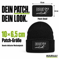 Beanie mit Patch Erfurt verliebt Black