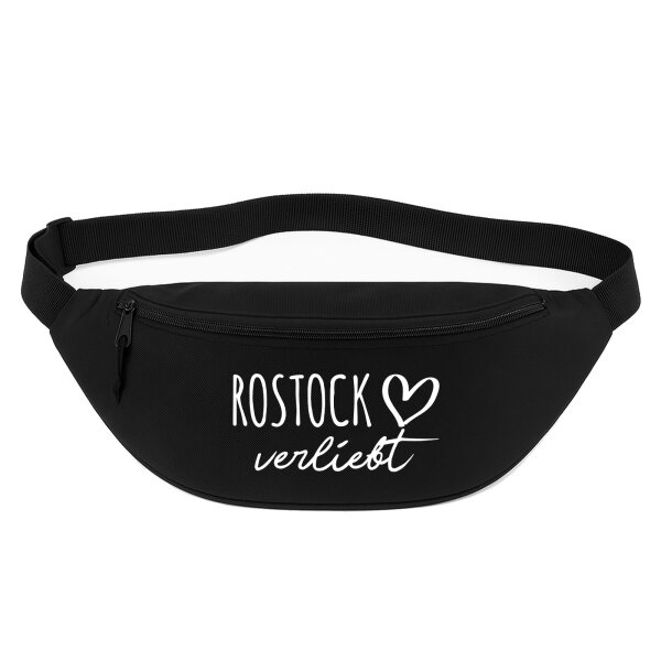 Bauchtasche Rostock verliebt 2,5 Liter Black Crossbody Bag