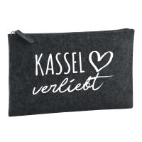 Kulturbeutel Kassel verliebt 1 Liter Filz Charcoal...