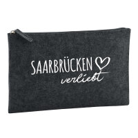 Kulturbeutel Saarbrücken verliebt 1 Liter Filz...