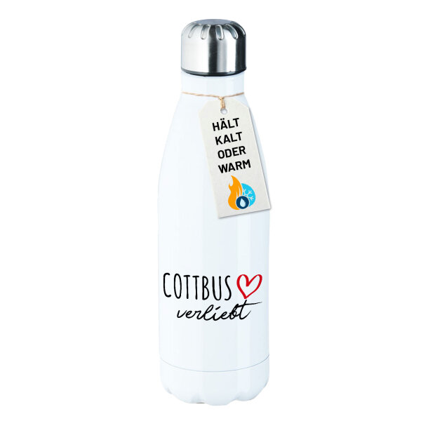 Edelstahl-Trinkflasche Cottbus verliebt 500ml Wasserflasche