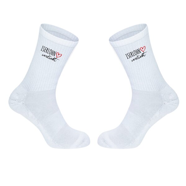 Unisex Socken Iserlohn verliebt Baumwolle
