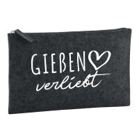Kulturbeutel Gießen verliebt 1 Liter Filz Charcoal...