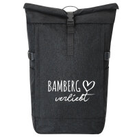 Kurierrucksack Bamberg verliebt 30-44 Liter Black Melange