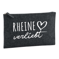 Kulturbeutel Rheine verliebt 1 Liter Filz Charcoal...