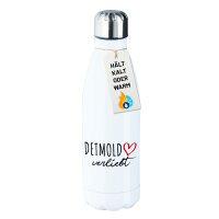 Edelstahl-Trinkflasche Detmold verliebt 500ml Wasserflasche