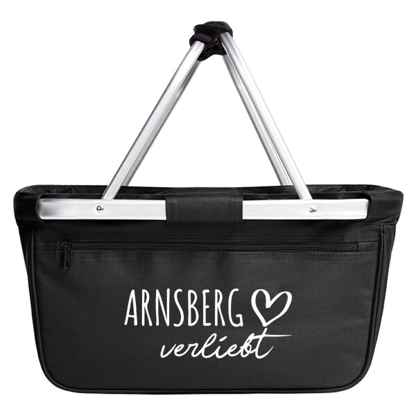 Einkaufskorb faltbar Arnsberg verliebt 20 Liter Tragekorb Black