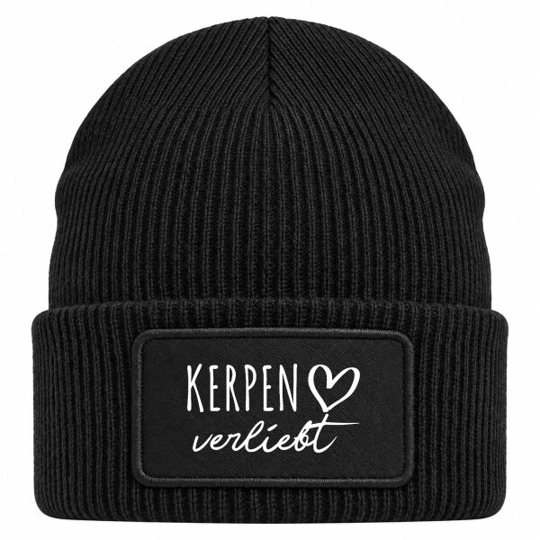 Beanie mit Patch Kerpen verliebt Black