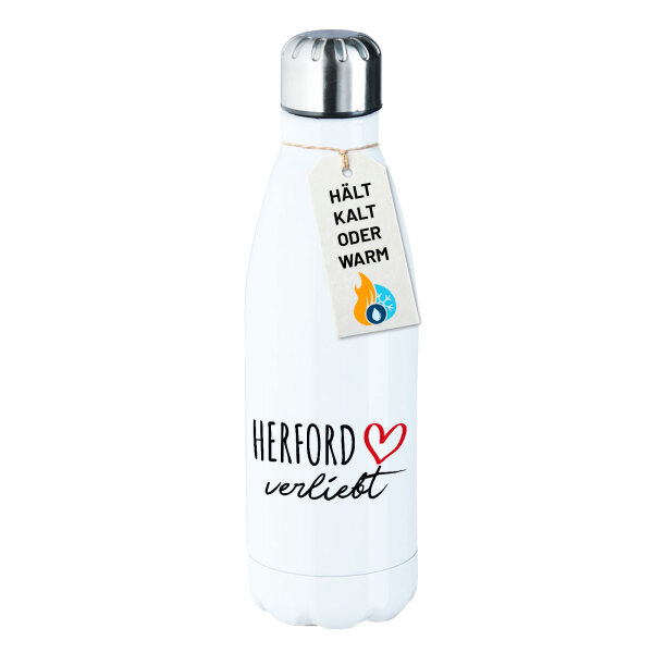 Edelstahl-Trinkflasche Herford verliebt 500ml Wasserflasche