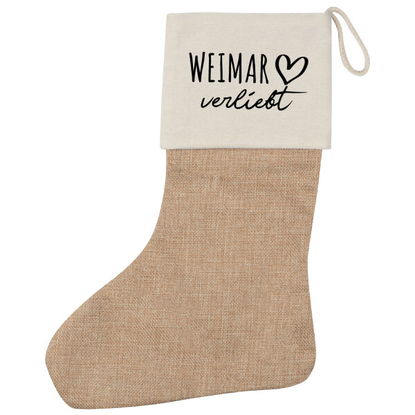 Weihnachtsstrumpf Weimar verliebt Beige