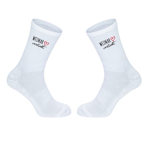 Unisex Socken Weimar verliebt Baumwolle