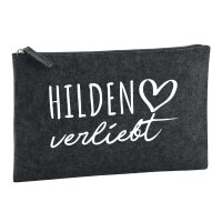 Kulturbeutel Hilden verliebt 1 Liter Filz Charcoal...