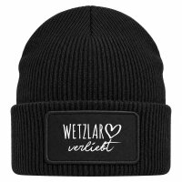 Beanie mit Patch Wetzlar verliebt Black