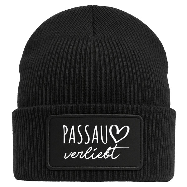 Beanie Passau verliebt Black Mütze