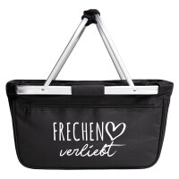 Einkaufskorb faltbar Frechen verliebt 20 Liter Tragekorb Black