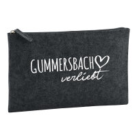 Kulturbeutel Gummersbach verliebt 1 Liter Filz Charcoal...