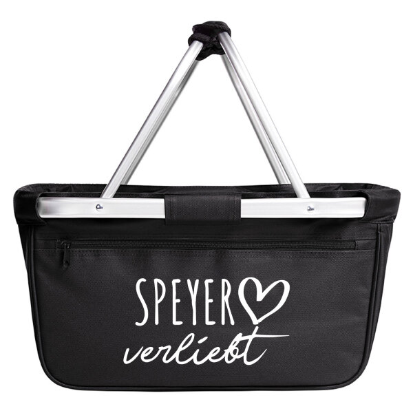 Einkaufskorb faltbar Speyer verliebt 20 Liter Tragekorb Black