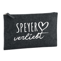 Kulturbeutel Speyer verliebt 1 Liter Filz Charcoal...