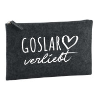 Kulturbeutel Goslar verliebt 1 Liter Filz Charcoal...
