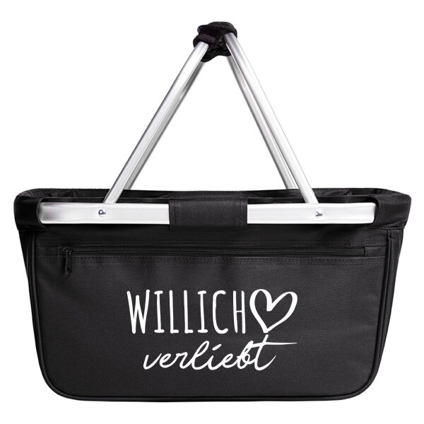 Einkaufskorb faltbar Willich verliebt 20 Liter Tragekorb Black