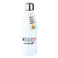 Edelstahl-Trinkflasche Willich verliebt 500ml Wasserflasche