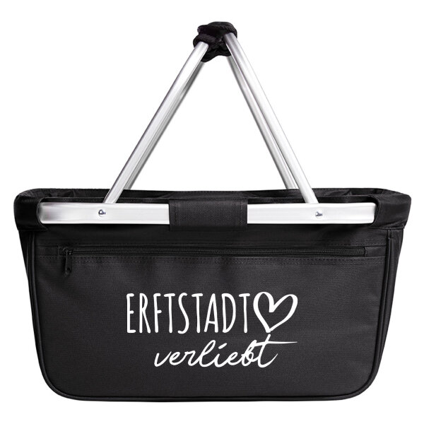 Einkaufskorb faltbar Erftstadt verliebt 20 Liter Tragekorb Black