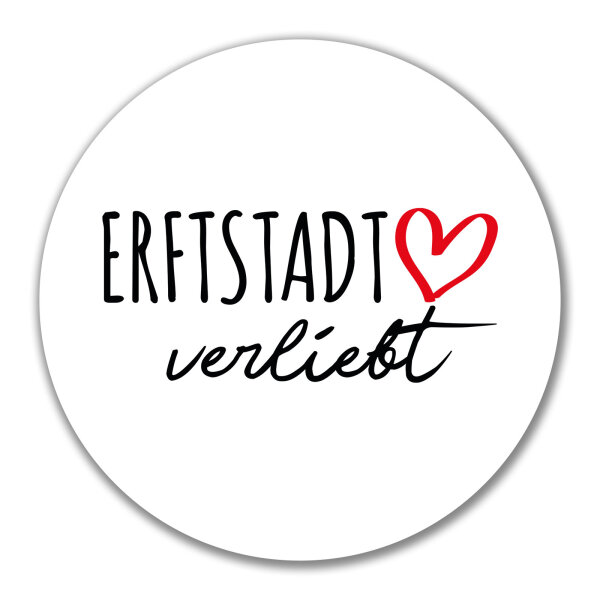Aufkleber Erftstadt verliebt 10cm Sticker