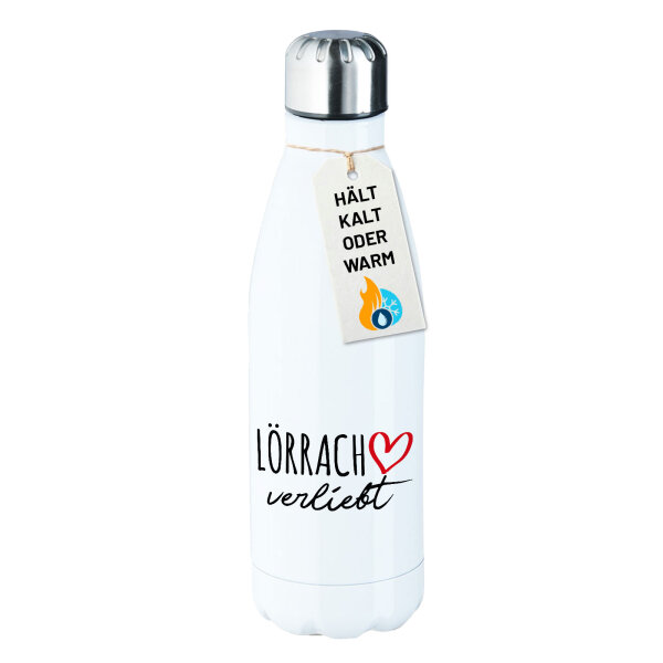 Edelstahl-Trinkflasche Lörrach verliebt 500ml Wasserflasche