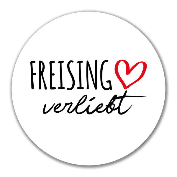 Aufkleber Freising verliebt 10cm Sticker