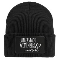 Beanie Lutherstadt Wittenberg verliebt Black Mütze