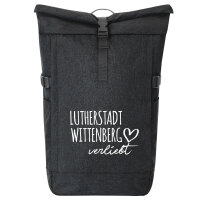 Kurierrucksack Lutherstadt Wittenberg verliebt 30-44 Liter Black Melange