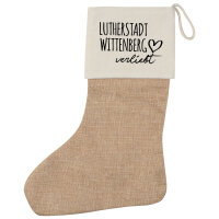 Weihnachtsstrumpf Lutherstadt Wittenberg verliebt Beige