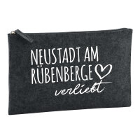 Kulturbeutel Neustadt am Rübenberge verliebt 1 Liter Filz Charcoal Kosmetiktasche