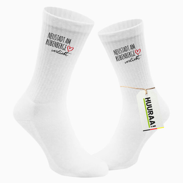 Socken Neustadt am Rübenberge verliebt Größe 37/46 White Motiv Tennissocken