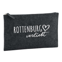 Kulturbeutel Rottenburg am Neckar verliebt 1 Liter Filz Charcoal Kosmetiktasche