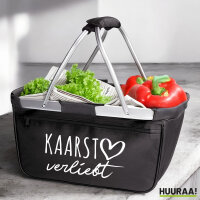 Einkaufskorb faltbar Kaarst verliebt 20 Liter Tragekorb Black