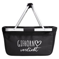 Einkaufskorb faltbar Gifhorn verliebt 20 Liter Tragekorb Black
