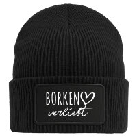 Beanie Borken verliebt Black Mütze
