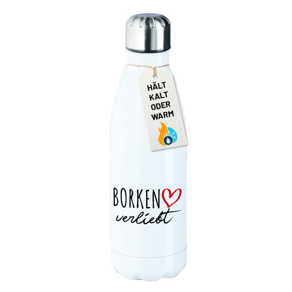 Edelstahl-Trinkflasche Borken verliebt 500ml Wasserflasche